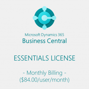 Dynamics 365 Business Central Essentials License MONTHLY