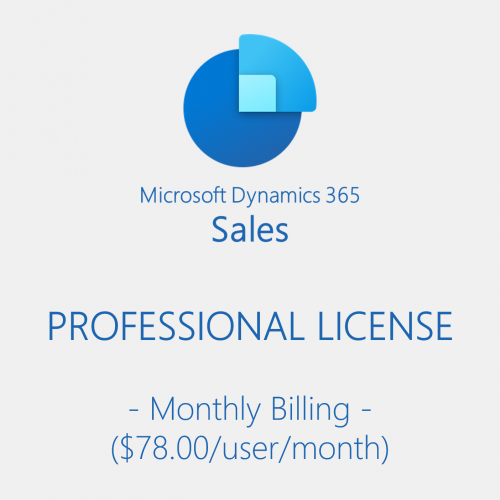 Dynamics 365 Sales CRM Professional License MONTHLY
