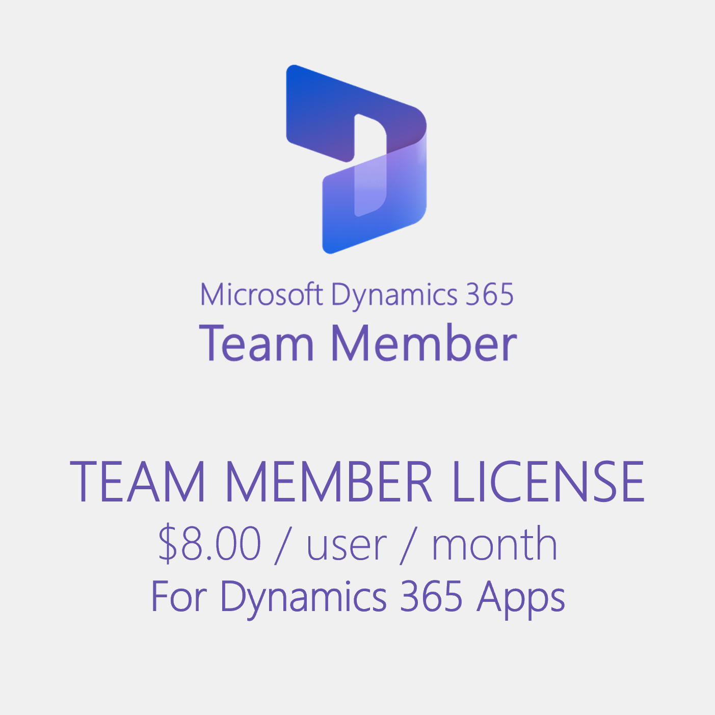 dynamics 365 team member license cost