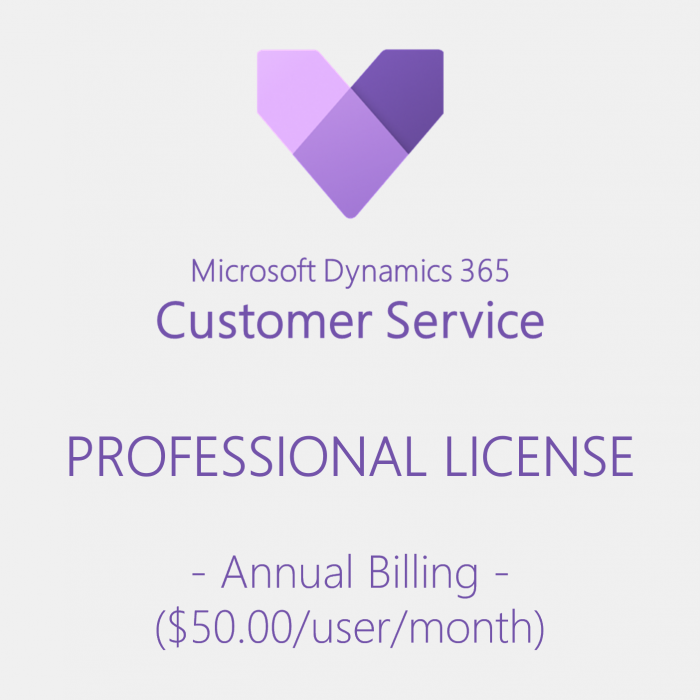 Dynamics 365 Customer Service Professional License ANNUAL