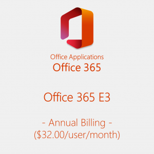 Office 365 E3 Standard License ANNUAL